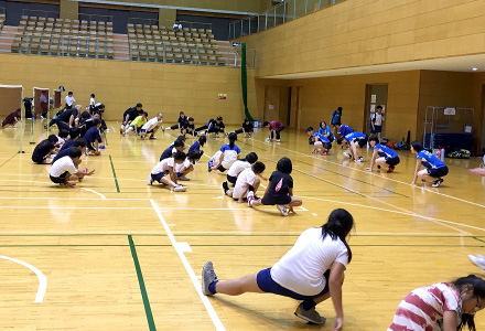 防府市体育協会主催のバドミントン講習会