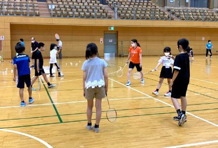 防府市スポーツ協会主催　バドミントン教室写真
