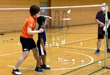 防府市スポーツ協会主催　バドミントン教室写真