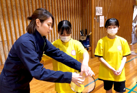 総合型スポーツクラブ防府主催　バドミントン教室写真
